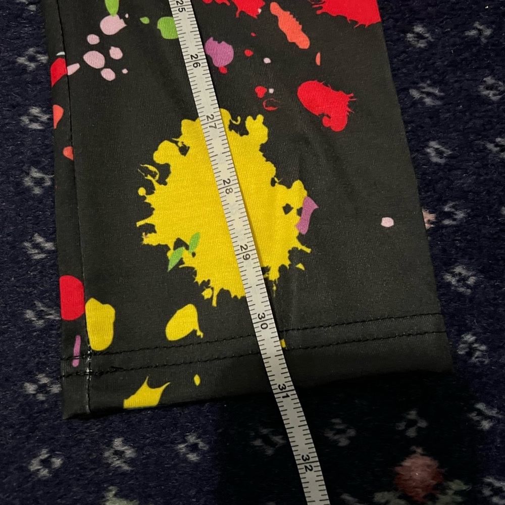 Sunshine Swing Colorful Kids Paint Splatter Leggings size 14 - Picture 4 of 4